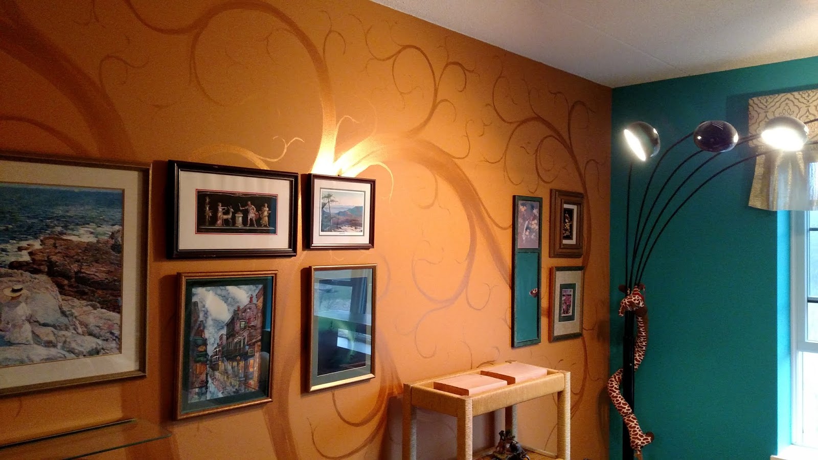 Custom Painting with a Vibrant Swirl
